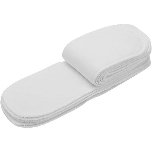 10pcs Soft Breathable Baby Toddler Cotton Modern Cloth Diaper Nappy Liners Insert, Organic Cotton Double Water Absorb Reusable Fits Most Babies (Six Layers (32 * 12cm))