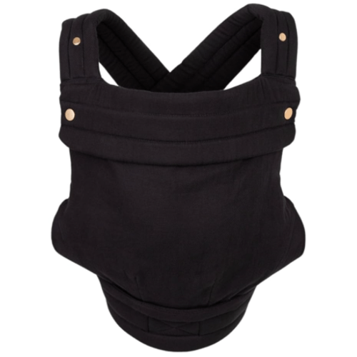 Mabē Monarch Ergonomic Baby Carrier - Premium Cotton Soft Structured Infant Carrier with Hip Healthy Design, 3 Carry Positions for Newborn to Toddler (7-35lbs), Breathable (Ebony)