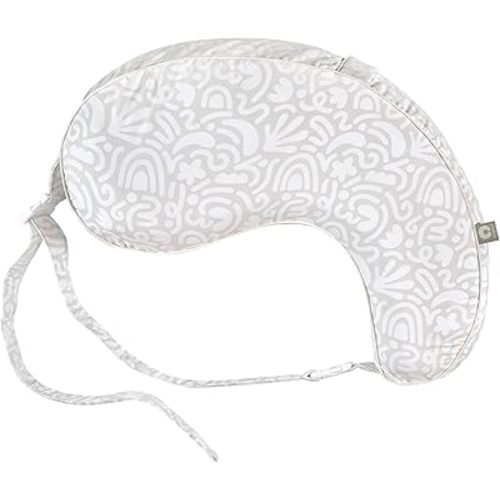 Boppy Uplift Nursing Pillow, Cream Retro Squiggles, Baby Reflux Pillow Designed to Help Reduce Spit-Ups for Breastfeeding, Bottle Feeding or Combo-Feeding, Comfortably Contoured for Feeding