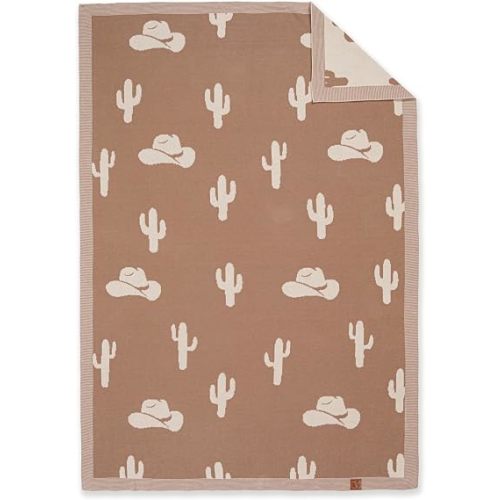 Cactus Jacquard Baby Blanket, 30"x40" Two-Sided Breathable Throw Blanket for Boys and Girls, Newborn Infant Toddler Ideal for Gift