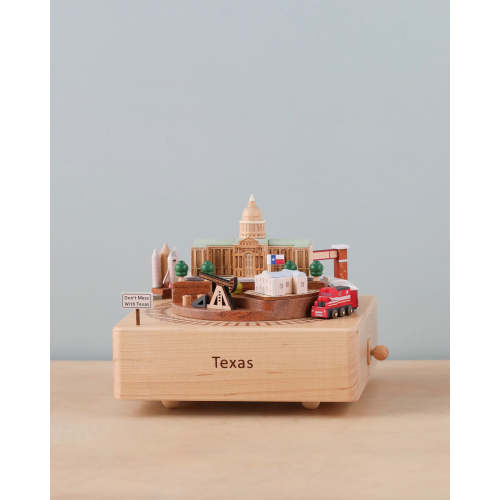 Texas Wooden Music Box