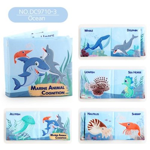 Qocolhg Soft Cloth Books Baby Books Bath Books Montessori Toys for Baby Infant Toddler Kids Crinkle Squeaky Washable Chewable Non-Toxic Sensory Toys Early Educational Gifts Christmas Clearance