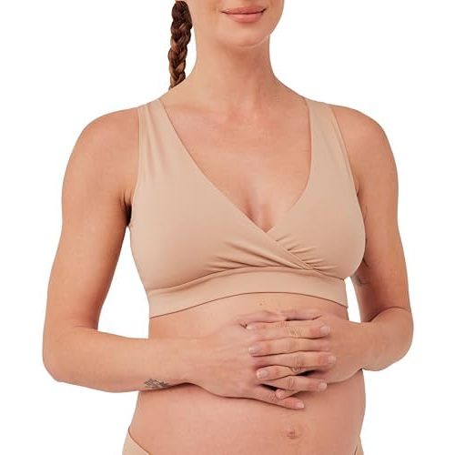 Pact Organic Cotton Maternity Nursing Bralette for Breastfeeding - Stretchy, Wireless