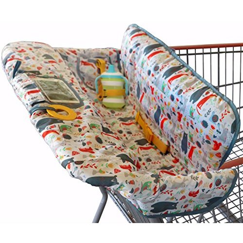 Suessie Shopping Cart Cover and High Chair Cover, Forest Animals