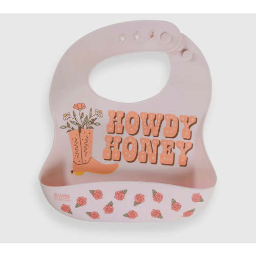 Howdy honey baby no drip bib