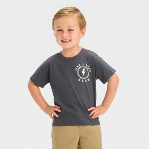 Grayson Mini Toddler Boys' Jersey Knit Take It Easy T-Shirt - Black, Size: 2T