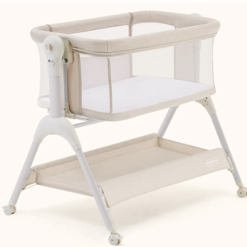 HARPPA Cuddly Sway | 3-in-1 Rocking Baby Bassinet & Bedside Sleeper with Anti-Reflux Mattress for Newborns | Attaches to Bed, Adjustable Height, Tool-Free Setup, Portable Wheels, CPSC Certified, Gentle Rocking Motion | Ideal for Infants, Safe Co-Sleeping