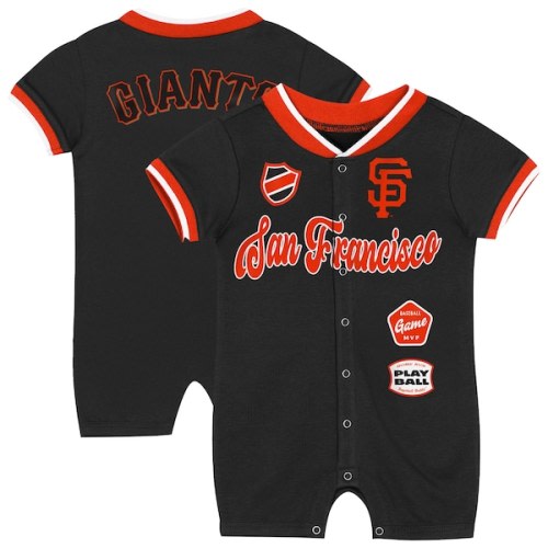 Newborn San Francisco Giants Outerstuff Black Pinch Coverall