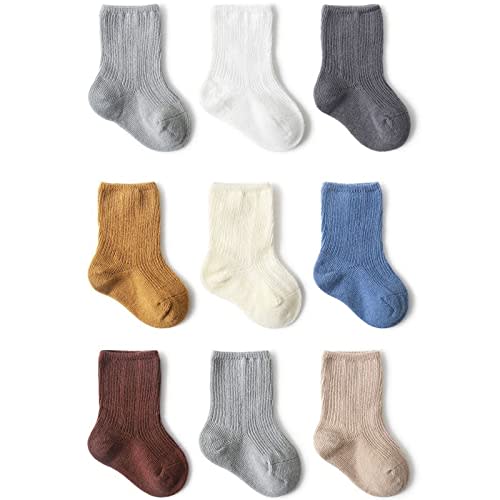 SHARELY SHEEP Toddler Socks Unisex Baby Crew Socks for Infant Boys Girls Stretchy Cotton Socks for Kids Gift 0-36 Months