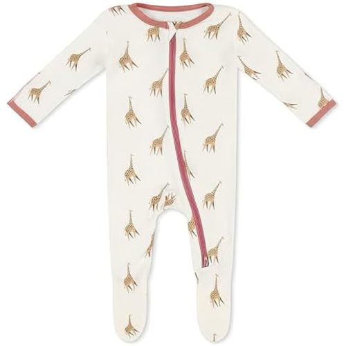 Bamboo Little Soft Baby Footie Pajamas, Baby Clothes, Newborn Sleepers, 95% Viscose and 5% Spandex, 0-24 Months