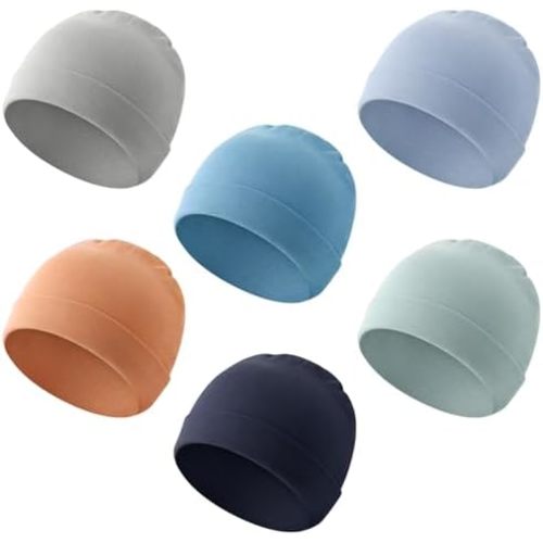 Yoofoss 100% Organic Cotton Baby Hats 0-6 Months 6-24 Months, 6 Pack Newborn Hats for Baby Girl Boy