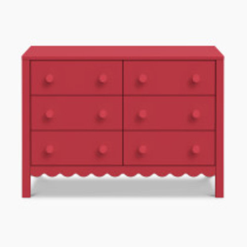 daVinci Sammy Scallop 6-Drawer Dresser - Strawberry Red