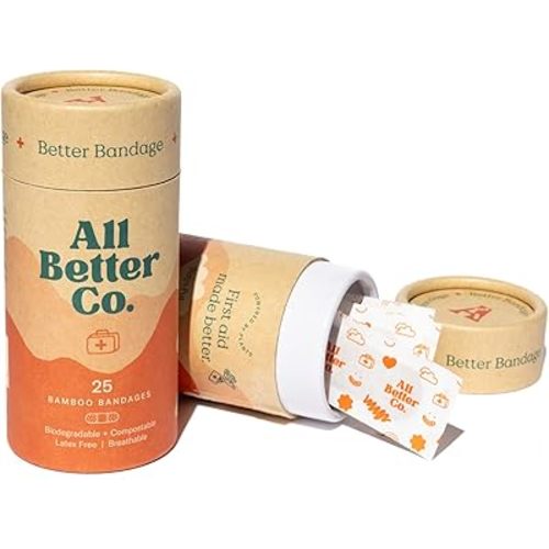 The Better Bandage - Organic Bamboo, Hypoallergenic, Earth-Friendly Adhesive - Pack of 25