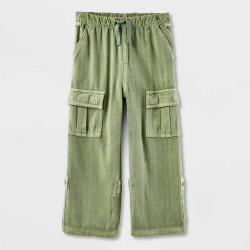 Toddler Girls' Cargo pants Sage Green, Size: 3T