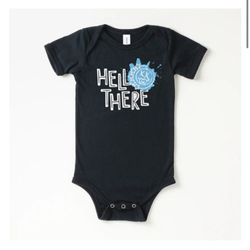 Hello There Blue Baby Onesie | All The Small Tees