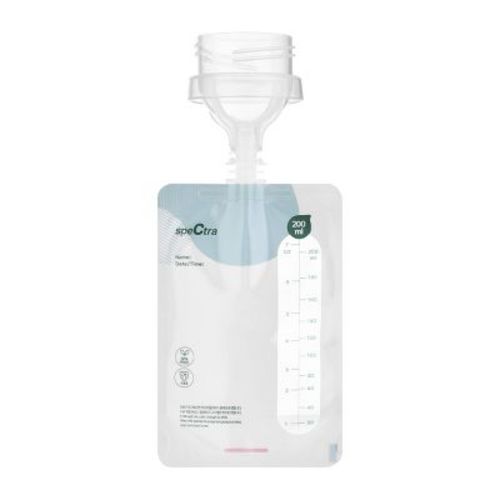 Spectra Simple Store Breast Milk Collection Storage Bags With Bottle Connector - 10ct