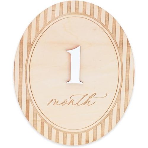 Baby Monthly Milestone Set, 1–12 Month Photo Markers, Newborn Photography Props, Growth Memory Cards, Nursery Decor (D38)