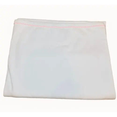 Pink Picot Trim Organic Cotton Blanket
