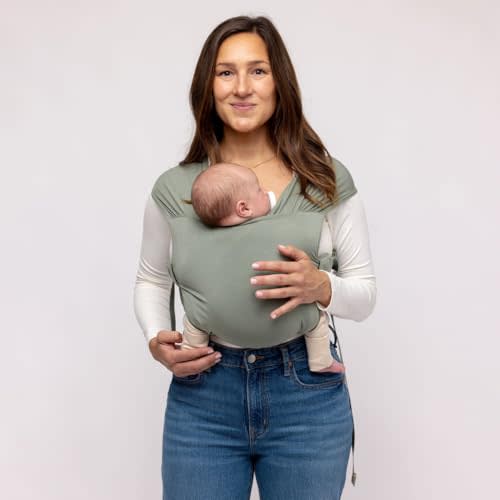 WildBird - Aerial Buckle Wrap - 0-6 Months - Standard (XS-XL) Acadian - Newborn Baby Carrier - Front Carry - Soft Fabric, Straps, Head Support, Padded Waist Belt - Baby Essentials - New Mom Gifts