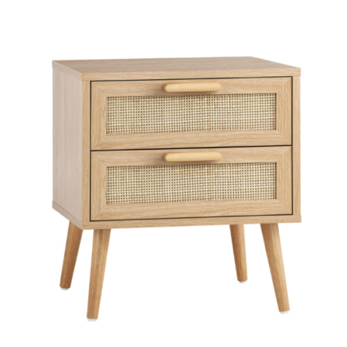 Holly Rattan 2 Drawer Bedside Table