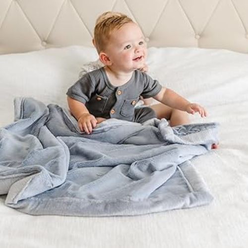 SARANONI Receiving Blankets for Babies Super Soft Boutique Quality Lush Luxury Baby Blanket (Storm Cloud, Receiving Blanket 40" x 30")