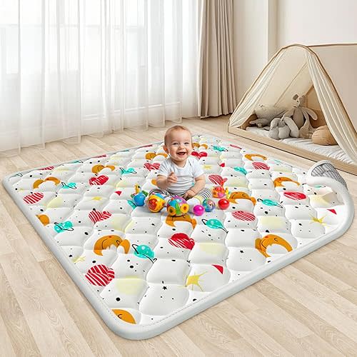 Baby Playpen with Baby Play Mats for Floor 50 x 50 Inch