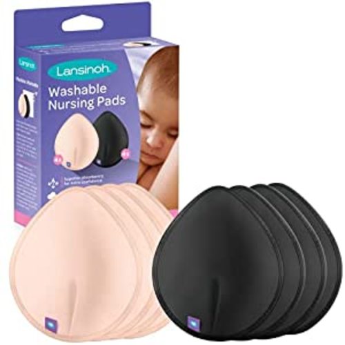 Amazon.com : Lansinoh Reusable Nursing Pads for Breastfeeding Mothers, 8 Washable Pads, Pink and Black : Baby