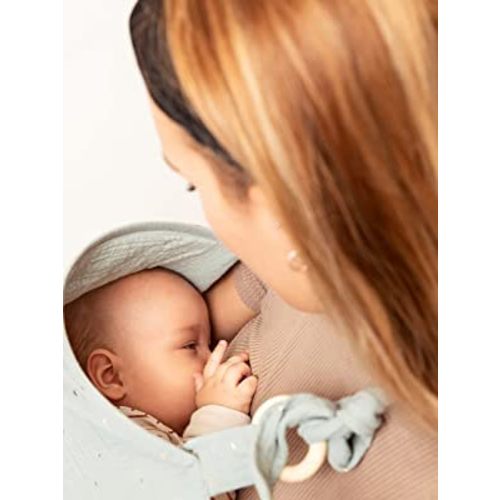 Nursing Cover for Baby Breastfeeding & Pumping | Multi Use Car Seat Stroller Cover | Breathable Soft Muslin Cotton | Breast Feeding Apron & Shawl by TISU (Mint Green)