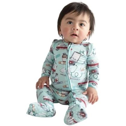 Posh Peanut Convertible Baby Sleepers - Boys Footless Baby Pajamas with 2 Way Zipper for Easy Diaper Changes