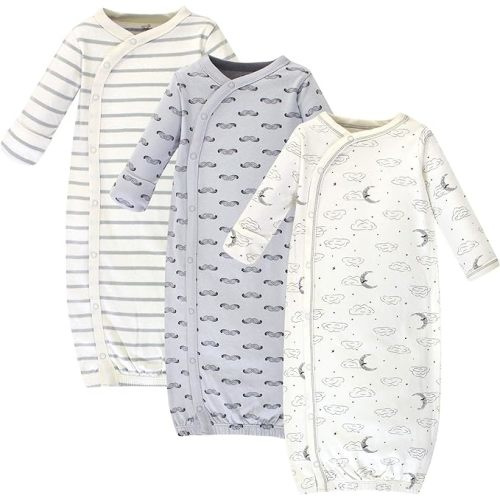 Touched by Nature Organic Cotton Kimono Gowns - Color: Mr. Moon, 0-6 M