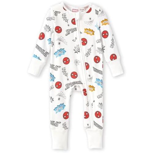 Disney Princess Ariel Belle Moana Mickey Minnie Baby Organic Cotton Footie Zipper Pajamas Newborn Infant Romper