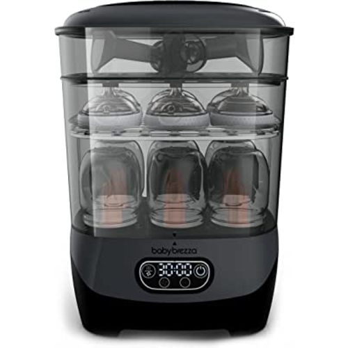 Baby Brezza Baby Bottle Sterilizer + Dryer Advanced – Electric Steam Sterilization Machine – Universal Sterilizing of All Bottles: Plastic, Glass, Pacifiers + Breast Pump Parts- HEPA Filter, Charcoal