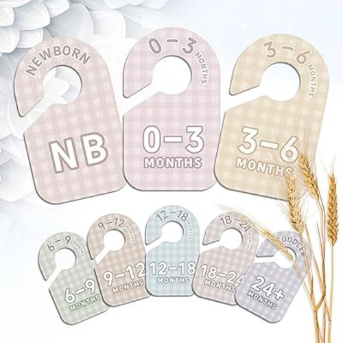 Baby Clothes Dividers for Closet,Beautiful Double-Sided Clothes Organizer for Boy & Girl Nursery,from Newborn to 24 Months. (Multi-Colored)