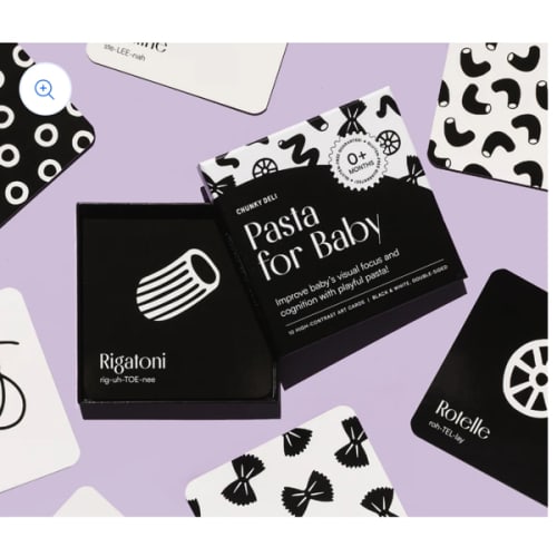 Pasta for Baby High-Contrast Art Cards – Chunky Deli