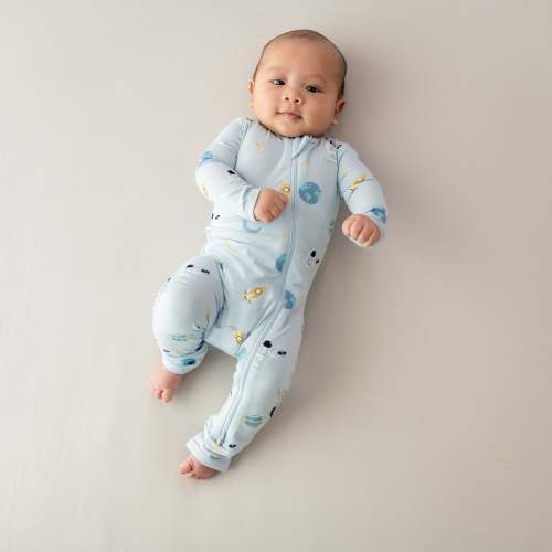 Zippered Romper in Ice Space