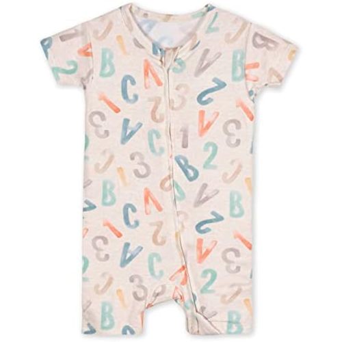 Gerber Unisex Baby Buttery Soft Short Sleeve Romper with Viscose Made from Eucalyptus