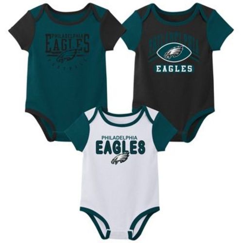Nfl Philadelphia Eagles Infant Boys' 3pk White Bodysuit - 6-9m