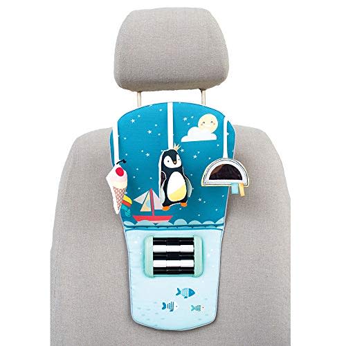Infant Car Toy Travel Activity Center Baby Car Seat Toys for Babies 0-6 Months Arch with Mirror, Rattle, Teether Hanging Toy for Baby Infant 0-6-12 Months, Sensory Gift