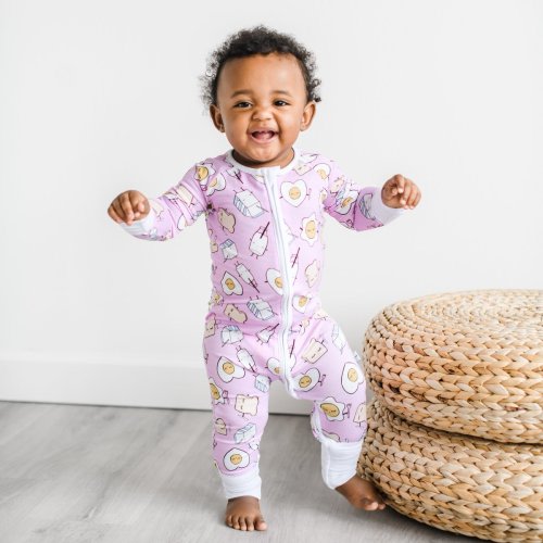 Pink Breakfast Buddies Bamboo Viscose Zippy