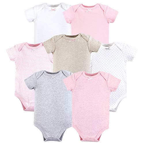 Hudson Baby Baby Girls Cotton Bodysuits 7-pack