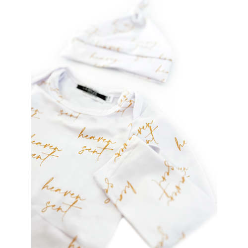 Heaven Sent All Over Print Baby Sleeper & Matching Beanie – OUR HOUSE ABOVE