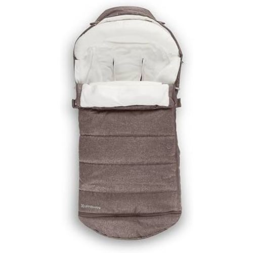 UPPAbaby CozyGanoosh 2-in-1 Seasonal Footmuff - Easily Attaches to UPPAbaby Strollers + RumbleSeat – Versatile, Ultra-Plush Zip-Out Liner for Cold Weather - Owen (Mocha Mélange)