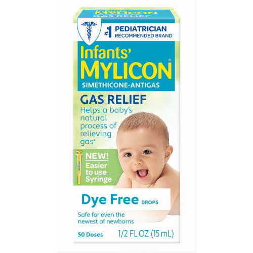 Infants' Mylicon Gas Relief Drops & Syringe, Dye Free, 0.5 fl oz