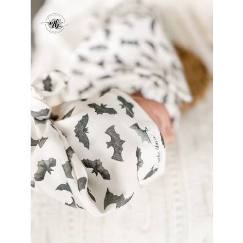 Organic Bat Watercolor Cute Swaddle Blanket Knotted Beanie Hat Watercolor Halloween Bats Blanket Organic Baby Blanket Set - Etsy