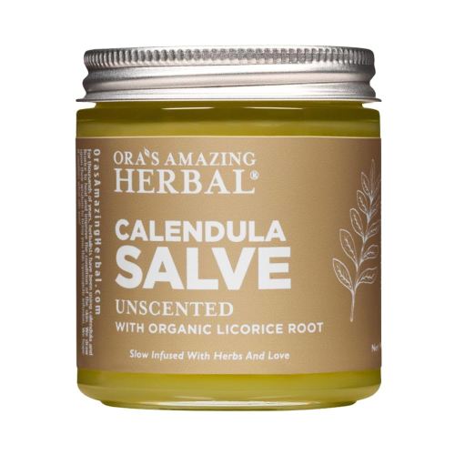 Ora's Amazing Herbal Calendula Salve, Calendula Cream, Drawing Salve, Calendula Ointment, Coconut Free Salve made with Organic Calendula and Licorice Root, 4 oz