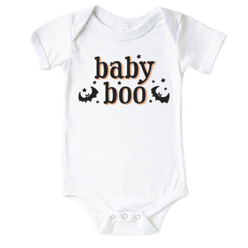 Baby Boo Graphic Bodysuit | White