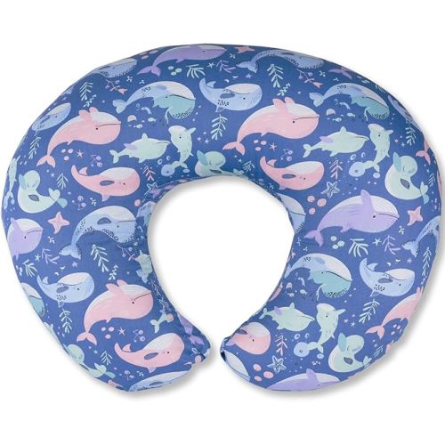 Nursing Pillow, Breastfeeding Pillow with Removable Cover, Ergonomic Breast Feeding Pillow, Baby Feeding Pillow for Mom Easier Breastfeeding- Original Size/Whale