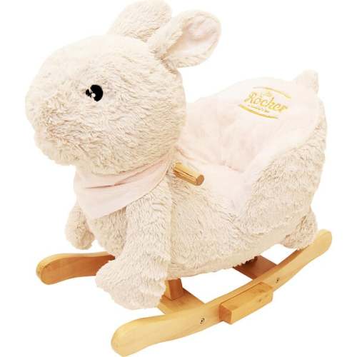 Gerardo's Toys: Little Rockers - Bunny - Wooden Plush Ride-On Rocking Animal Toy - Gerardo's Toys | Maisonette
