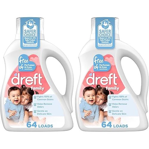 Dreft Liquid Laundry Baby Detergent Unscented 92 fl oz 64 loads (Pack of 2)