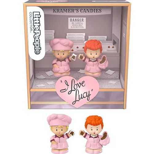 Little People Collector I Love Lucy TV Show Special Edition Set for Adults & Fans, Lucy & Ethel Figures in a Display Box